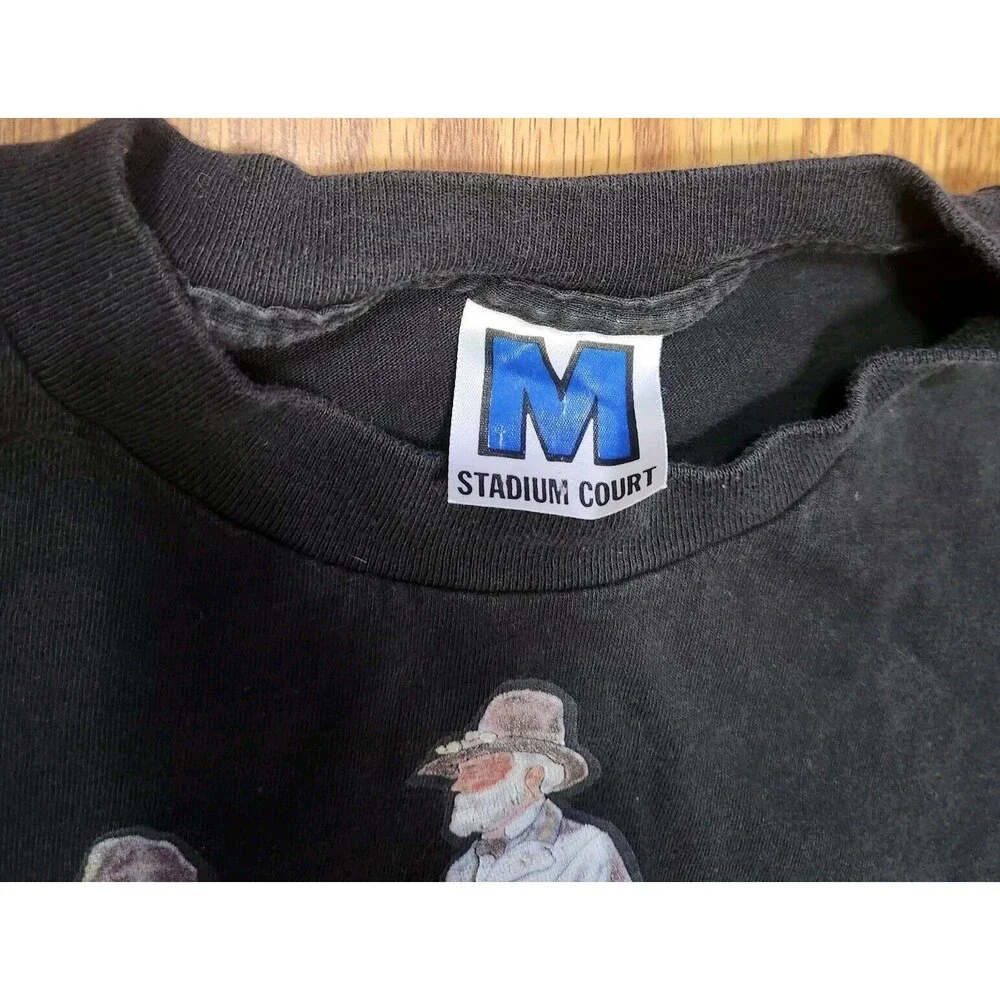 Vintage Lee And Jackson Mens Medium T Shirt Black Stadium Court